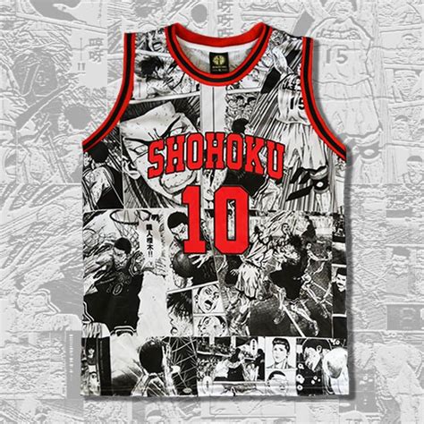 Shohoku 10 Sakuragi Hanamichi Basketball Jersey Tops Slam Dunk Jerseys