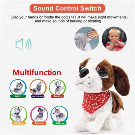 Juguete Electr Nico De Peluche De Perro Con Control De Sonido Para