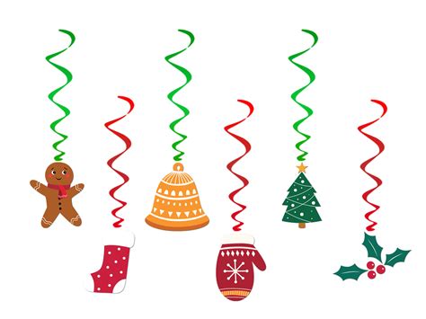 Christmas Swirl Decorations Pcs Decorations Banners Hanging