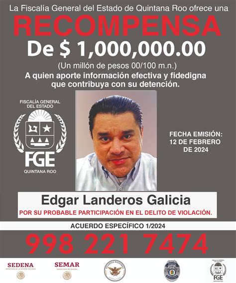 La Fgequintanaroo Ofrece Recompensa De Un Millón De Pesos A Quien Aporte Información Efectiva