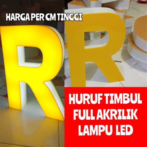 Harga Huruf Timbul Akrilik Menyala Terbaru Nov 2024 Biggo Indonesia