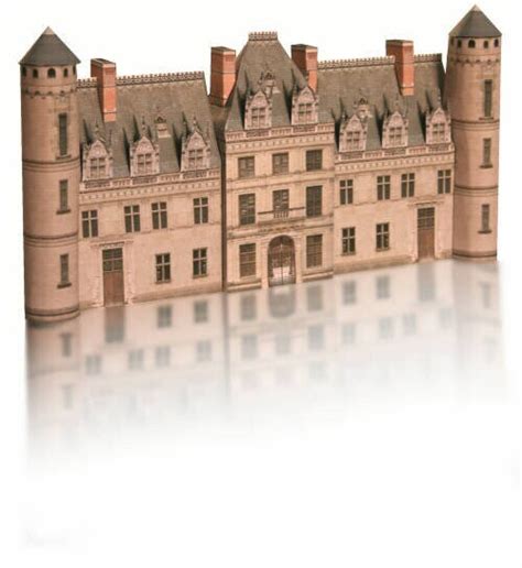 French Castle Paper Model Castle Printable Papercraft Loire France ...