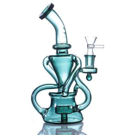 Dropshipping Hookah Vortex Dab Rig Wax Water Bong Heady Klein Recycler Bongs Quartz Banger