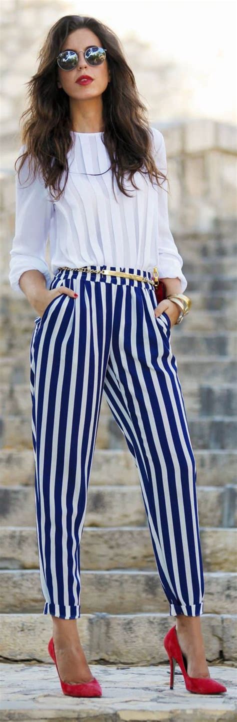 What To Wear With Black And White Striped Pants Outfits And Tips