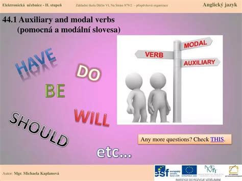 Ppt 441 Auxiliary And Modal Verbs Pomocná A Modální Slovesa Powerpoint Presentation Id