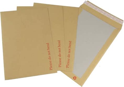 X C A Manilla Hard Board Back Envelopes X Mm Cardboard