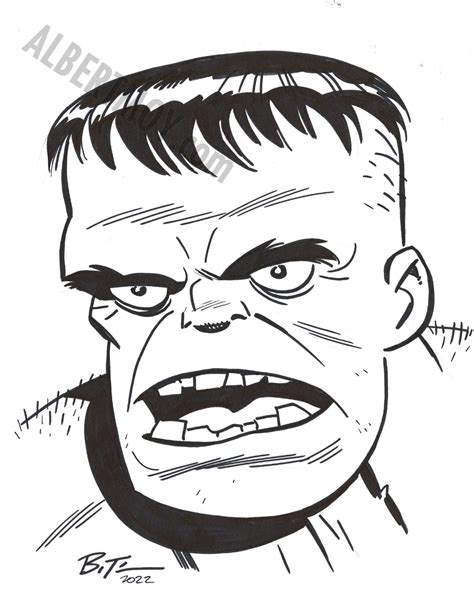 Albert Moy Original Comic Art Head Shots By Bruce Timm