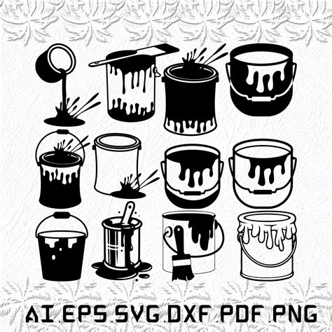 Paint Bucket Svg Paint Svg Art Svg Painting Painter Svg Etsy Canada