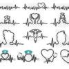 Nurse Stethoscope Alphabet Font In Svg Dxf Eps Png Ohmycuttables