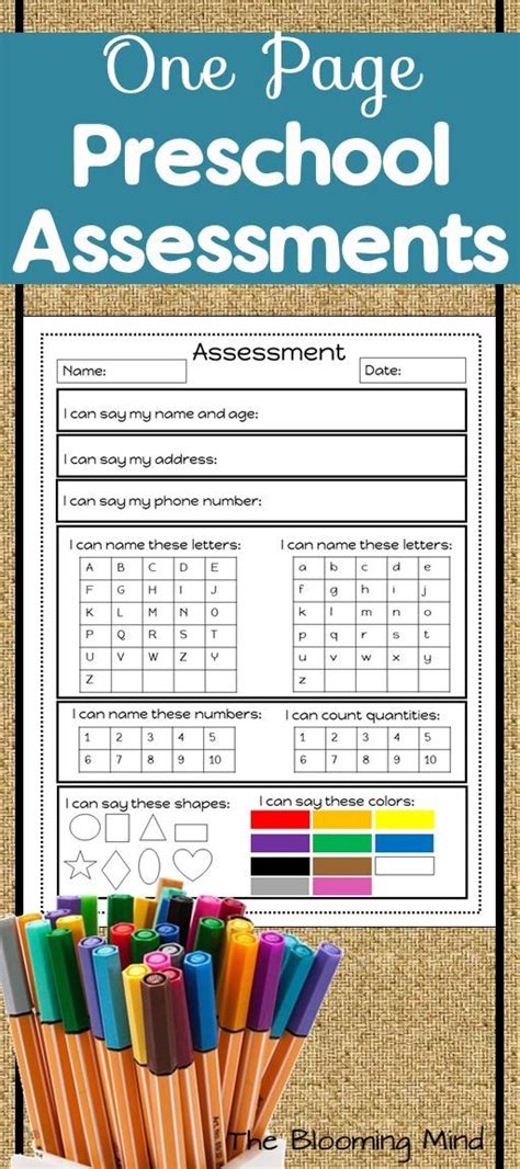 Keep Track Of Individual Learning And Progress With These Preschoolpre