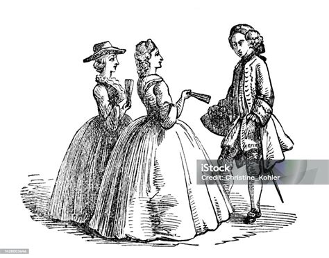 Fashion 18th Century England Stock Illustration Download Image Now 17th Century Archival