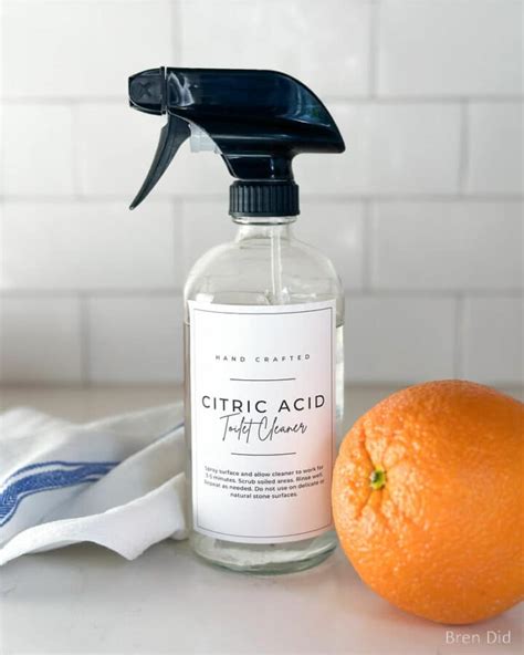 Diy Citric Acid Toilet Bowl Cleaner Recipe Bren Did