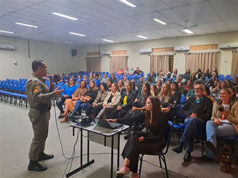 Brigada Militar e Polícia Civil realizam palestra alusiva ao Maio