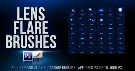 30 Lens Flare Brushes for Photoshop | Lens flare, Photoshop brushes ...