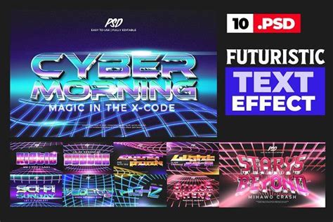 Futuristic Text Effect Plugins Vol By Matsero On Creativemarket