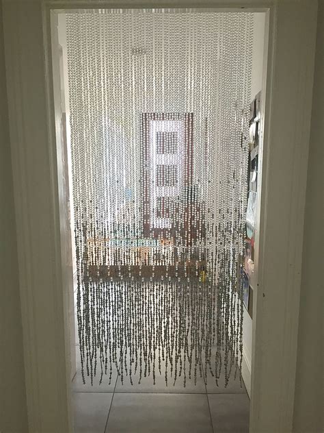 White Silvergold Acrylic Crystal Bead Curtain • Memories Of A Butterfly