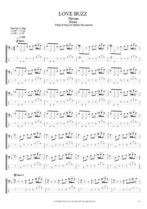 Love Buzz Tab By Nirvana Guitar Pro Full Score Mysongbook