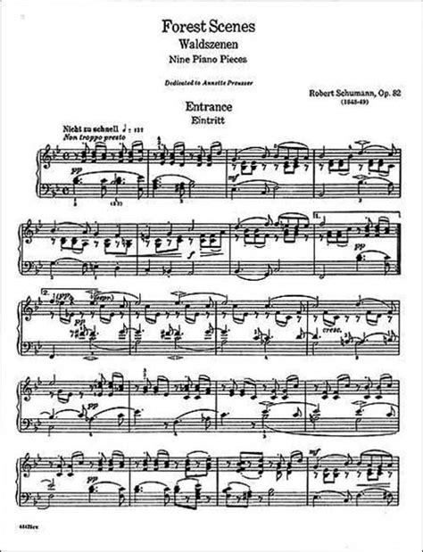 Schumann Forest Scenes Waldszenen Op For Piano Solo G