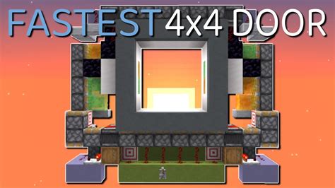 Minecraft The Best 4x4 Piston Door Easy 116 Youtube