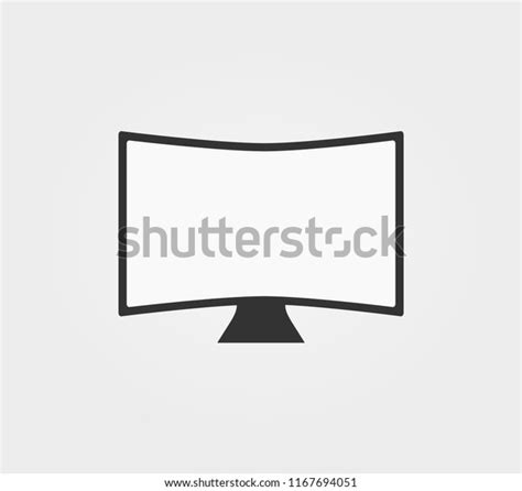 Curved Tv Icon Vector Background Available Stock Vector Royalty Free