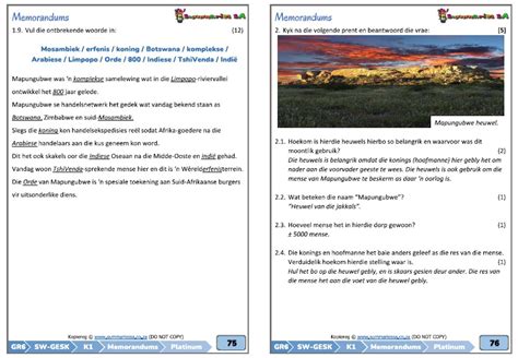 Graad Sosiale Wetenskappe Sw Geografie En Geskiedenis Kwartaal