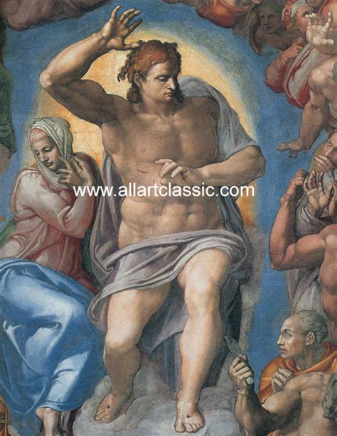 Painting By Michelangelo The Last Judgement Christ The Judge