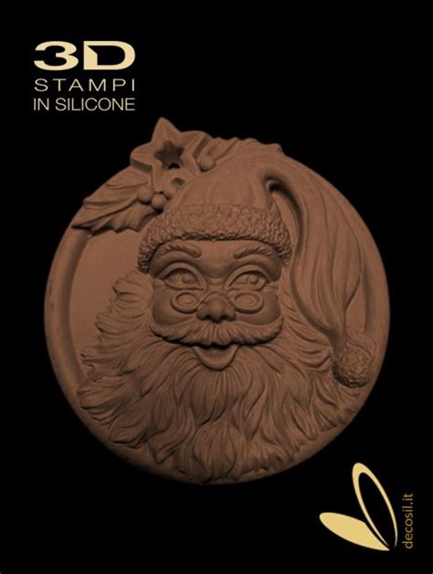 Stampo In Silicone Ciondolo Babbo Natale