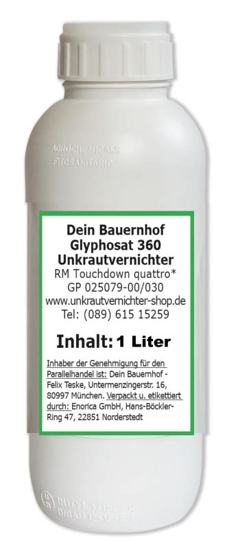 Glyphosat Unkrautvernichter Unkrautex Liter