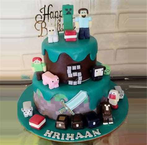 Minecraft Theme Cakes | Customized Cakes in Hyderabad|CakeSmash.in