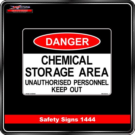 Danger Chemical Storage Area (Safety Sign 1444) - Performance Decals ...