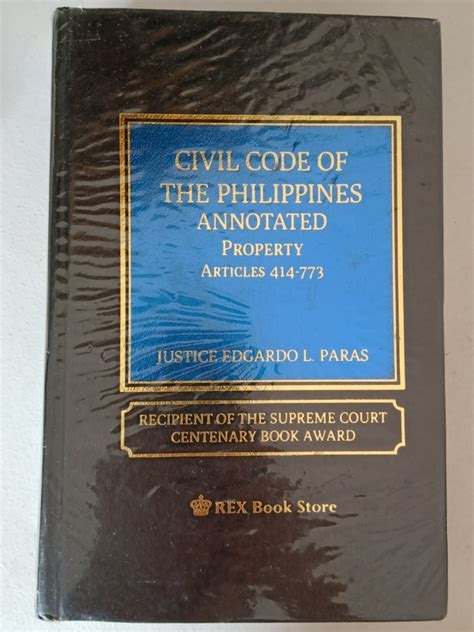 Civil Code Of The Philippines Annotated Property Vol 2 18th Ed