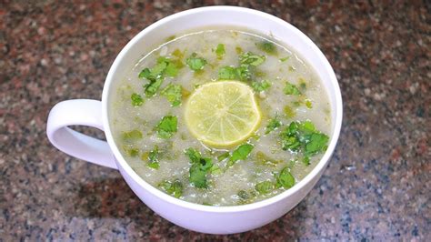 Lemon Coriander Soup A Refreshing Soup Youtube