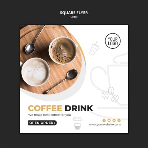 Coffee flyer template design | Free PSD File