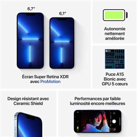 Apple Iphone Pro Max Go Bleu Alpin Mobile Smartphone Ldlc