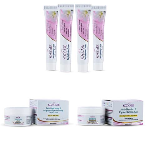 Buy Kozicare Skin Lightening Cream Enriched, 15g (Pack Of 4) & Anti ...