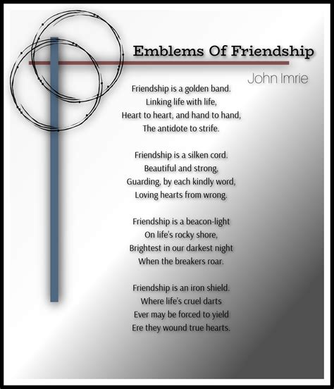 Emblems Of Friendship-John Imrie | Friendship Poems