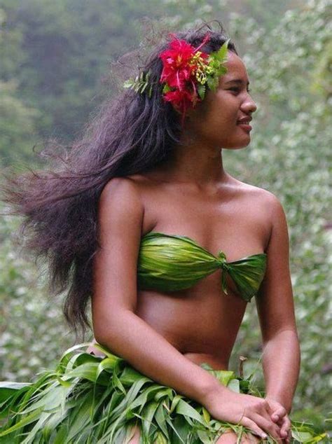 Polynesian Beauty Hawaiian Woman Island Girl Beautiful