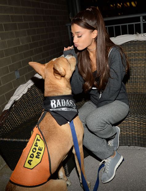 ARIANA GRANDE at Badass Brooklyn Animal Rescue Adoption Event in New ...