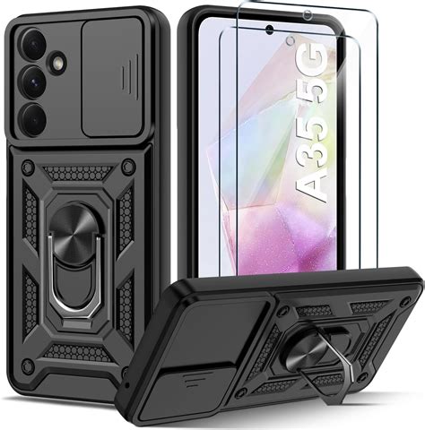 Guisessy Phone Case For Samsung Galaxy A35 5G Case With Ring Kickstand