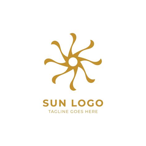 luxury golden sun logo design 5177395 Vector Art at Vecteezy