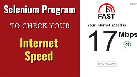 How To Check Your Internet Speed Using Selenium Program Selenium Java