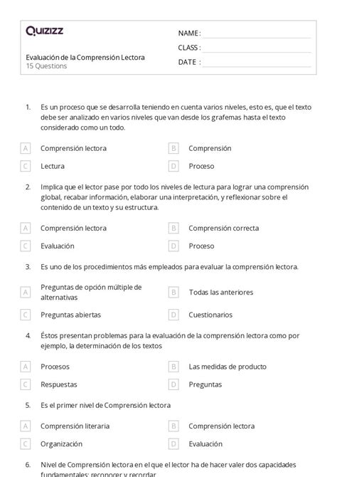 50 Estrategias De Comprensión Lectora Hojas De Trabajo Para Grado 1 En