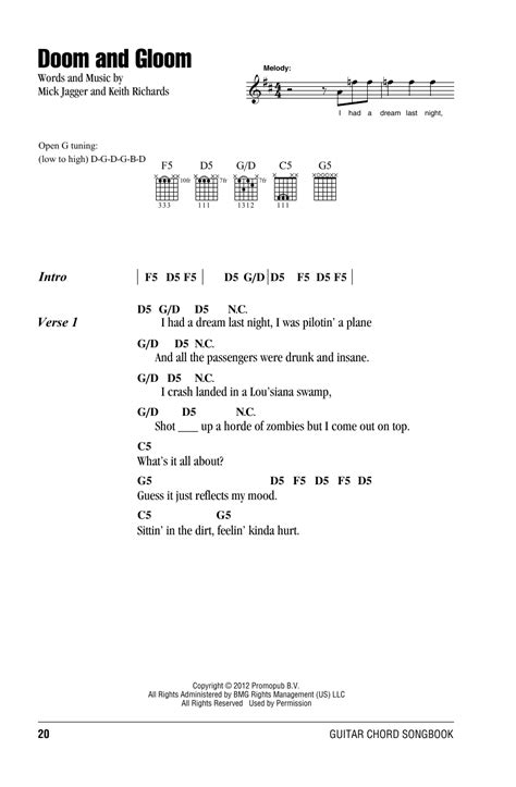 Doom And Gloom by The Rolling Stones - Guitar Chords/Lyrics - Guitar ...