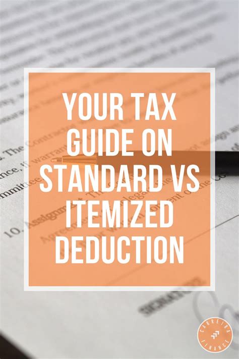 Your Tax Guide On Standard vs Itemized Deduction | Tax guide, Deduction ...