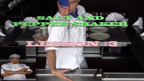 Salt And Pepper Shakerfor Teppanyaki Hibachi Tricks Lesson 3 Youtube