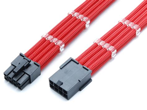 8 Pin ATX CPU Sleeved Extension Cable 30cm Shakmods