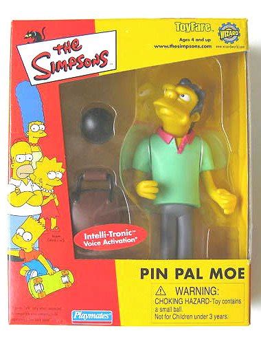 The Simpsons 2001 Toyfare Wizard Pin Pal Moe Bowling Playmates Toys Wos