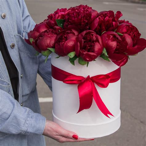 Купить пионы в коробке в Москве с доставкой недорого — Pion Delivery