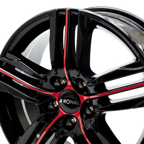 Ronal R Mcr Jetblack Red Spoke Felgenshop De