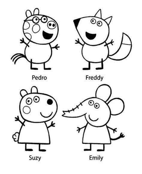 Amigos De Peppa Pig Para Colorear Imprimir E Dibujar Coloringonly The